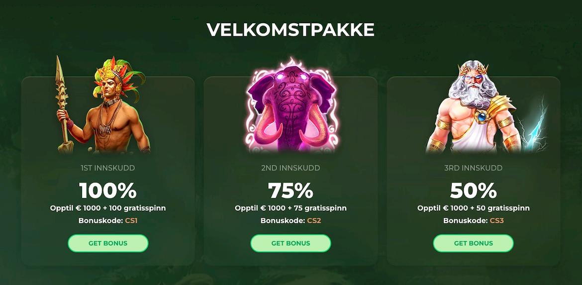 Velkomstbonus på Croco Slots