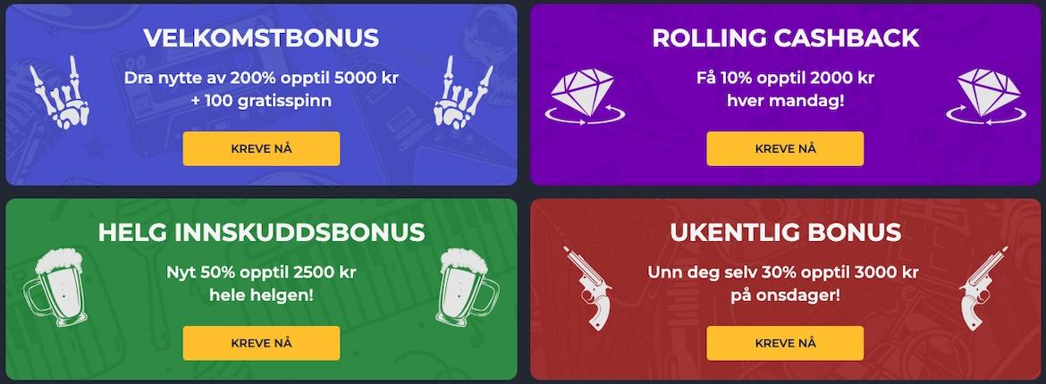 Velkomstbonus på Rolling Slots